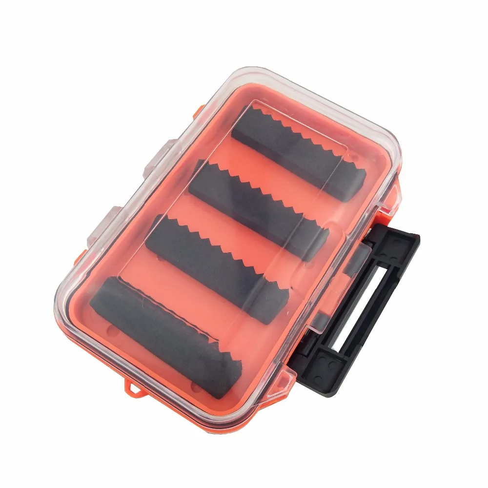 OUTKIT 110*65*25 мм пластиковый водонепроницаемый fly fishing двухсторонний прозрачный кейс