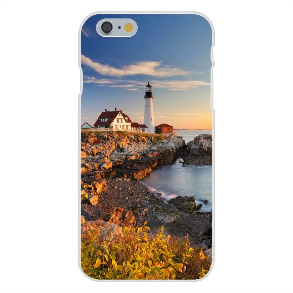 FGHGF природного высокая гора лес на море человека архитектура цветка TPU чехол для