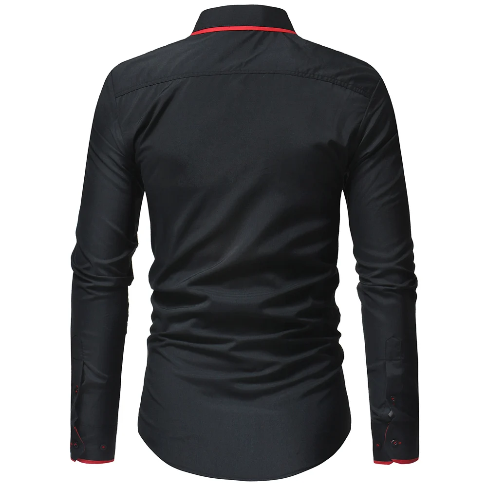Men Shirts 2018 New hot sale Brand Casual Slim Solid Long Sleeve Shirt Business Social White Dress Camisa Masculina YJ | Мужская одежда