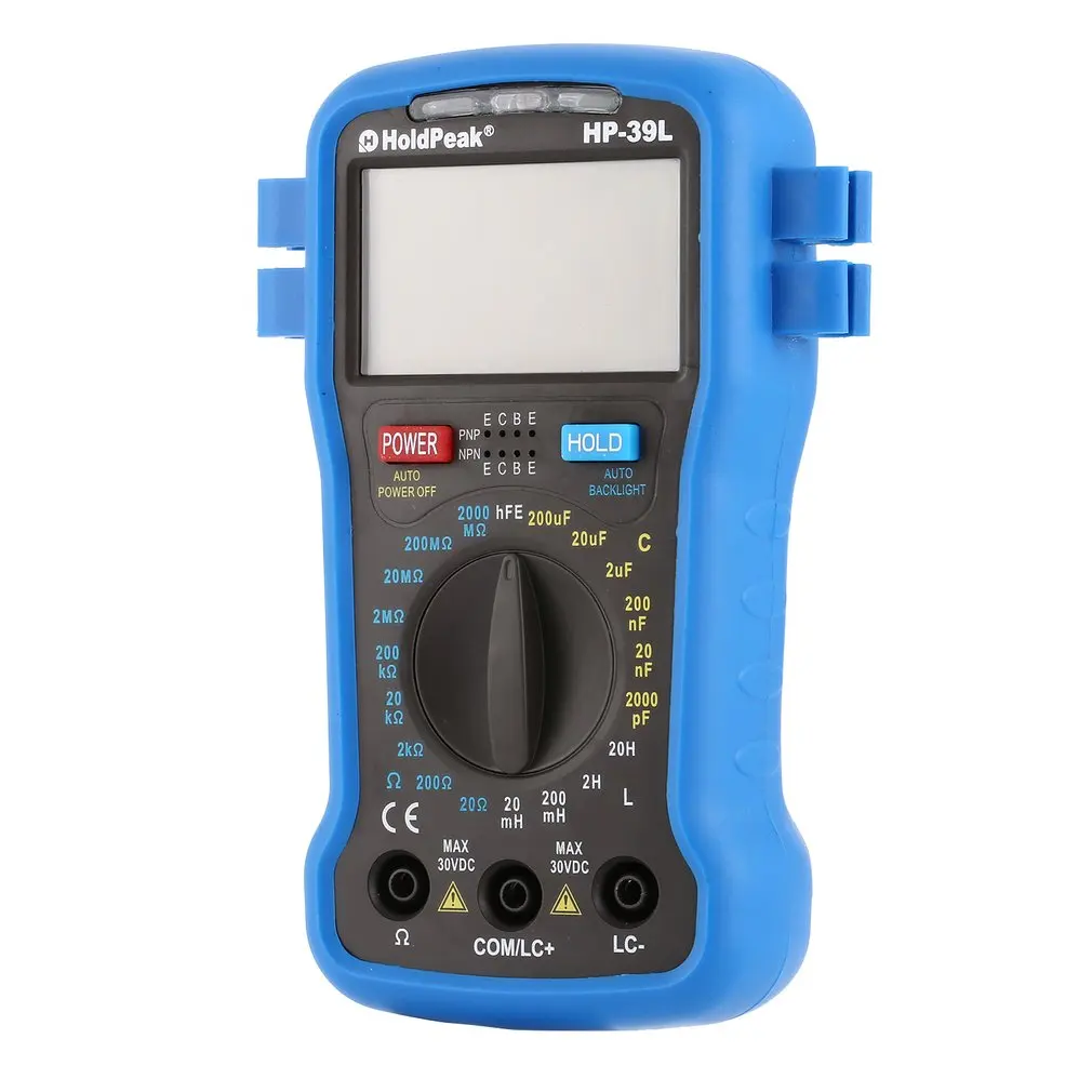 HoldPeak HP 39L Цифровой мультиметр автоматический тестер диапазона истинный RMS NCV Ом