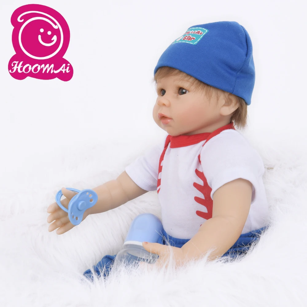 Кукла новорожденная Реалистичная изогнутая кукла реборн с волосами тканевое