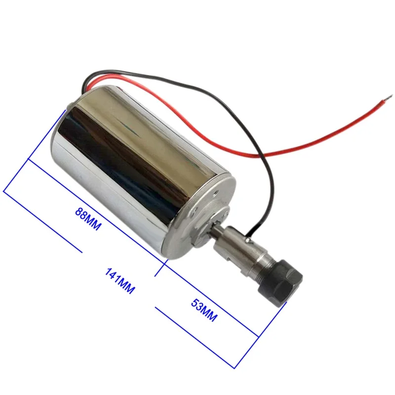 Высокая скорость DC12V-48V 500 Вт мотор шпинделя DIY гравировальный станок шпиндель ER11 щеточный шпиндель с воздушным охлаждением - Цвет: 200w