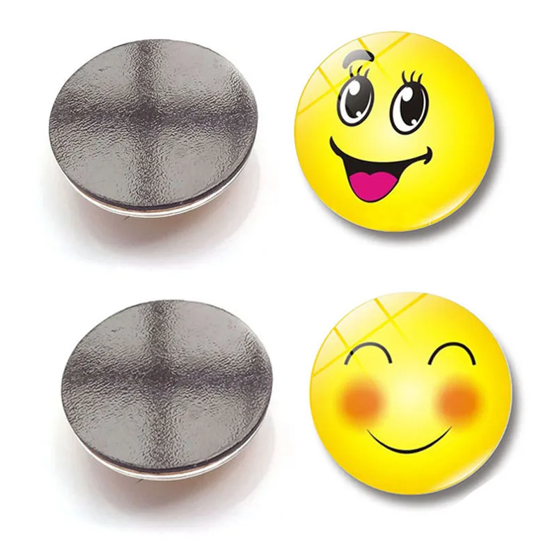 1 стекло для ПК купол круглый магнит холодильника милые смайлы emoji выражения лица