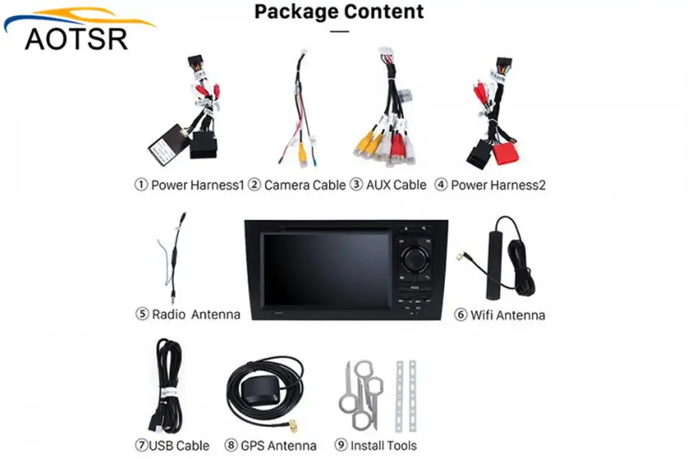 2 Din Android 8 0 автомобильный DVD плеер для AUDI A6 1997 2004 GPS навигация Мультимедиа