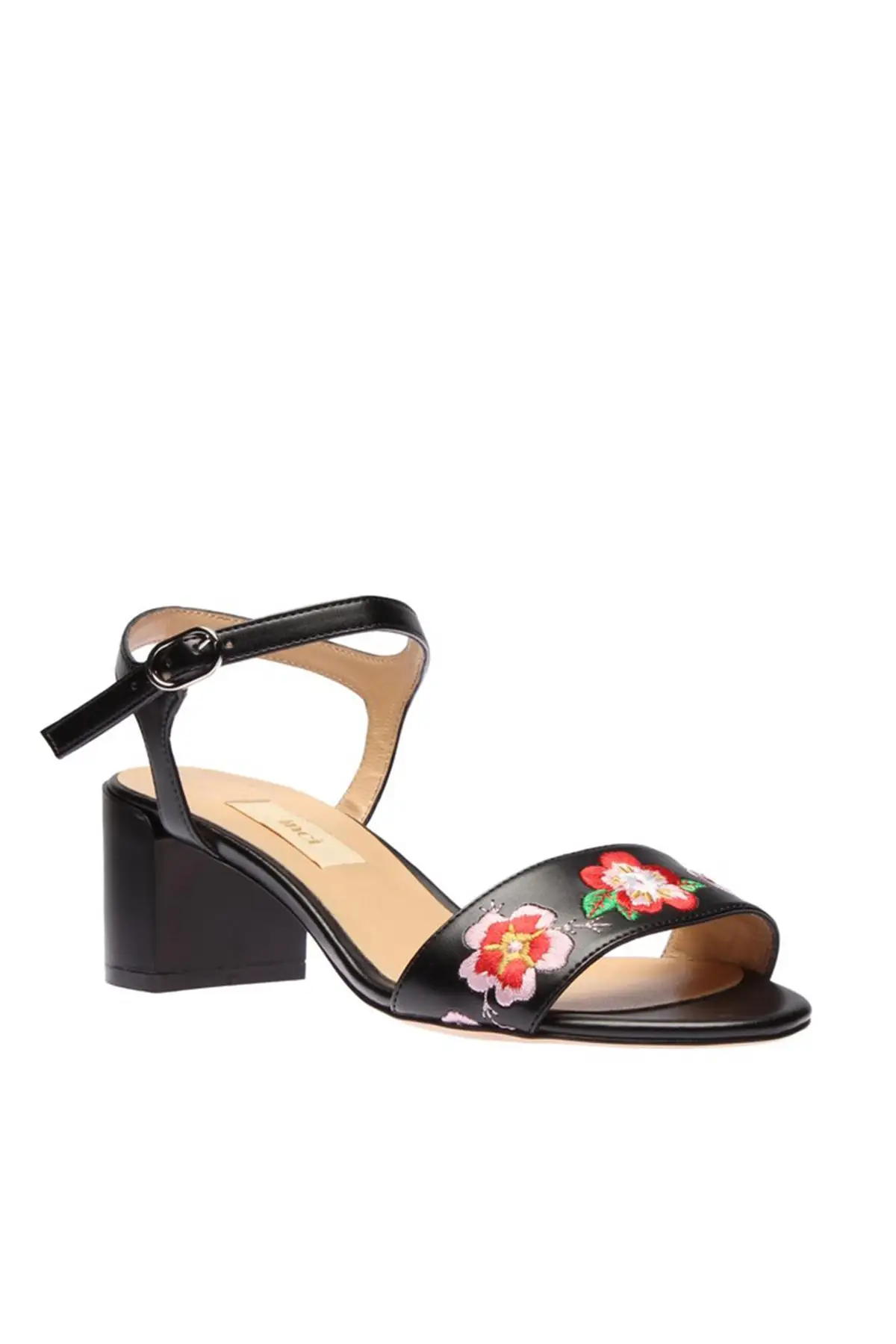 Женские туфли на высоком каблуке из натуральной кожи с жемчугом Цвет Черный