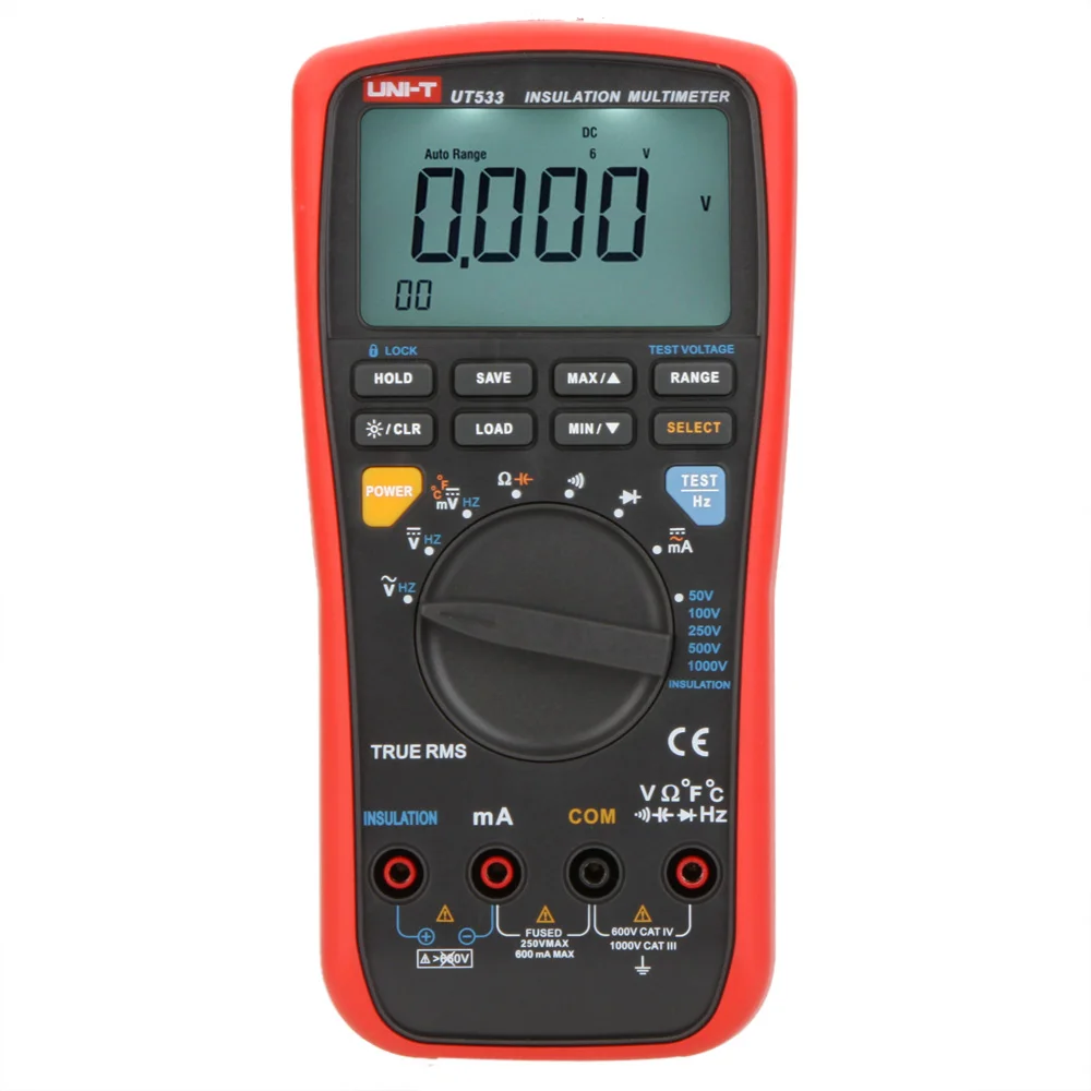 UNI-T UT533 True RMS Auto Range 50~1000V Insulation Resistance Tester Digital Multimeter Temperature Meter Capacitor | Инструменты