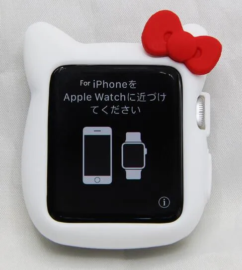 Милый мультяшный чехол HelloKitty из мягкого силикона защитный для телефона Apple Watch
