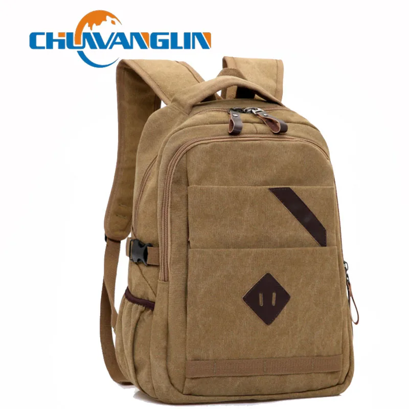 

Chuwanglin Casual canvas male backpacks 15Inch Laptop Backpack preppy style school bags Large capacity travel bag A7371