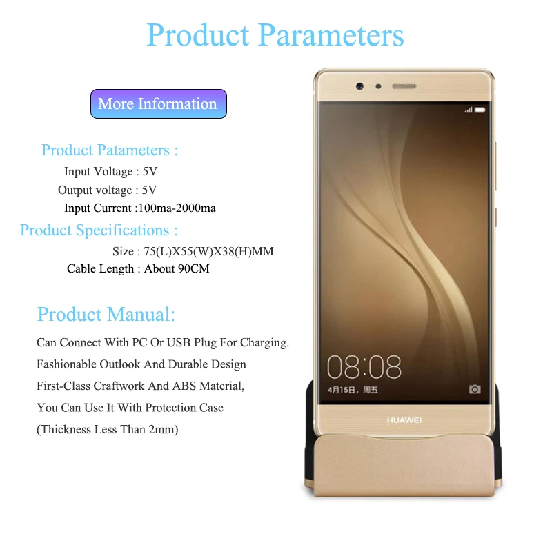 universal usb cable data phone charger dock stand station charging for iphone xs samsung s10 huawei p30 sync cradle charger base free global shipping