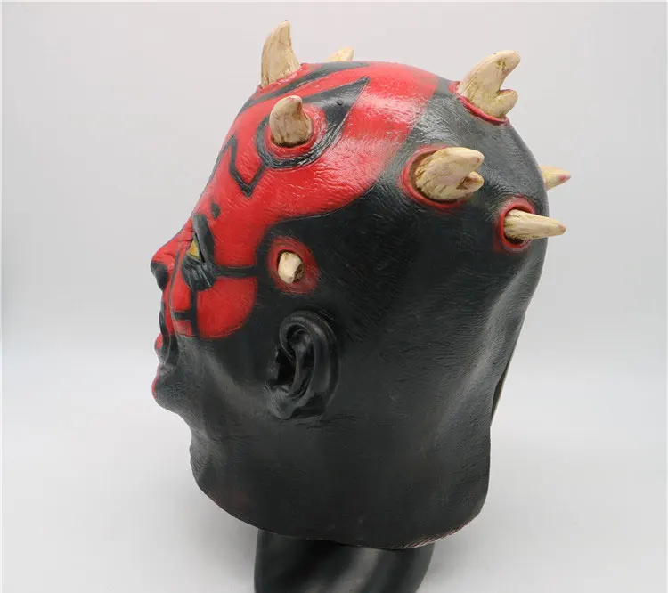 Star Wars Mask Darth Maul Mask Scary Horror Halloween Head Mask Costume Cosplay halloween Masquerade Latex Cosplay Mask props