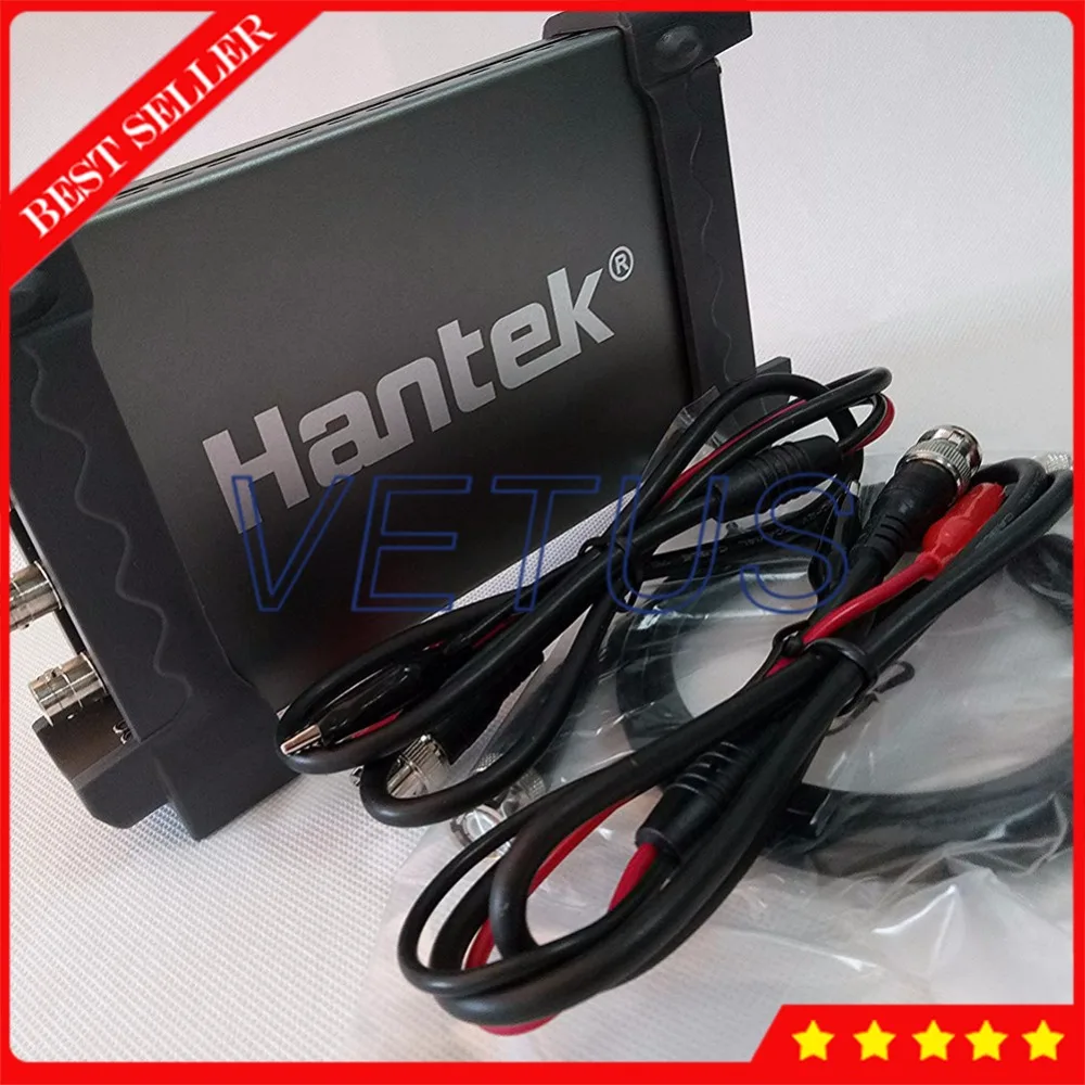Hantek6254BD ПК портативный 4-канальный осциллограф с 250 МГц 64K USB Скоп произвольный