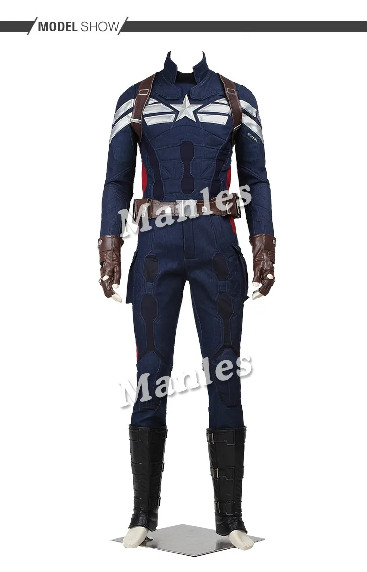 Captain America Cosplay Costume The Winter Soldier Steve Rogers Uniform Outfit Halloween Carnival Clothes Party Custom Made Men