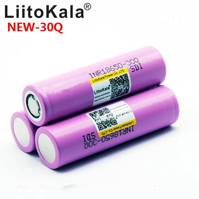Liitokala 100% Новые оригинальные литий ионные аккумуляторы INR 18650 30q 3 7 В 3000