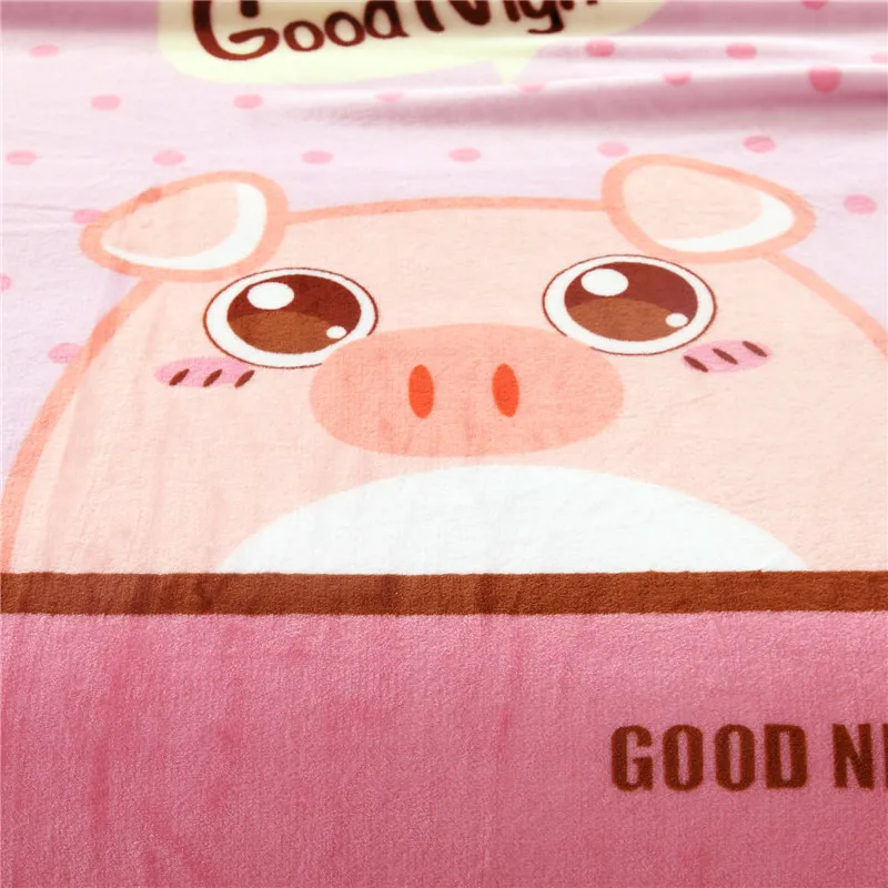 Модное милое розовое одеяло с рисунком поросенка одеяла для путешествий