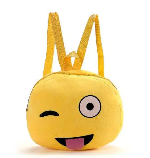 Круглый выражение Рюкзак Плюшевые Куклы Детский сад милый рюкзак|plush backpack|backpack
