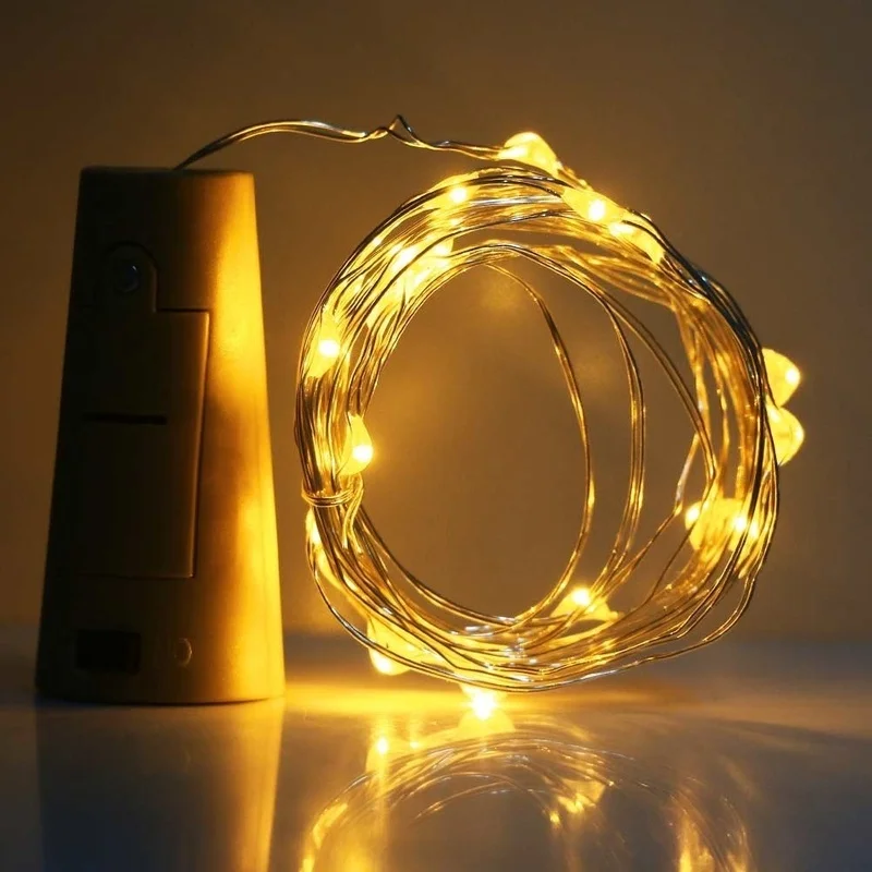 1 5 м 15Led бутылки вина Корк Spark Звездное строки свет лампы украшения | Лампы и