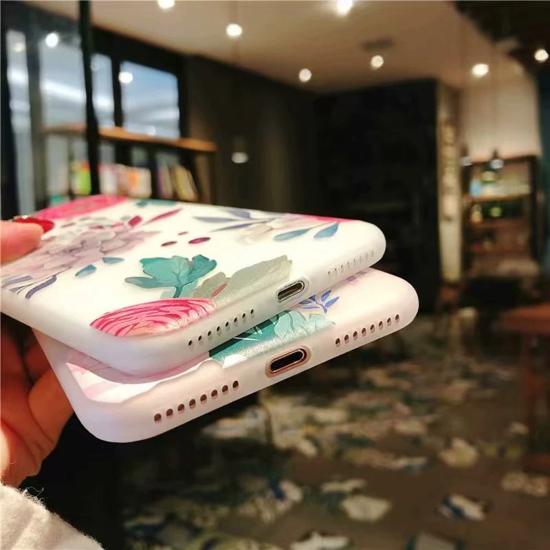 Чехол для телефона с цветочным рисунком фламинго iphone 5 5S SE 10 X мягкий ударопрочный