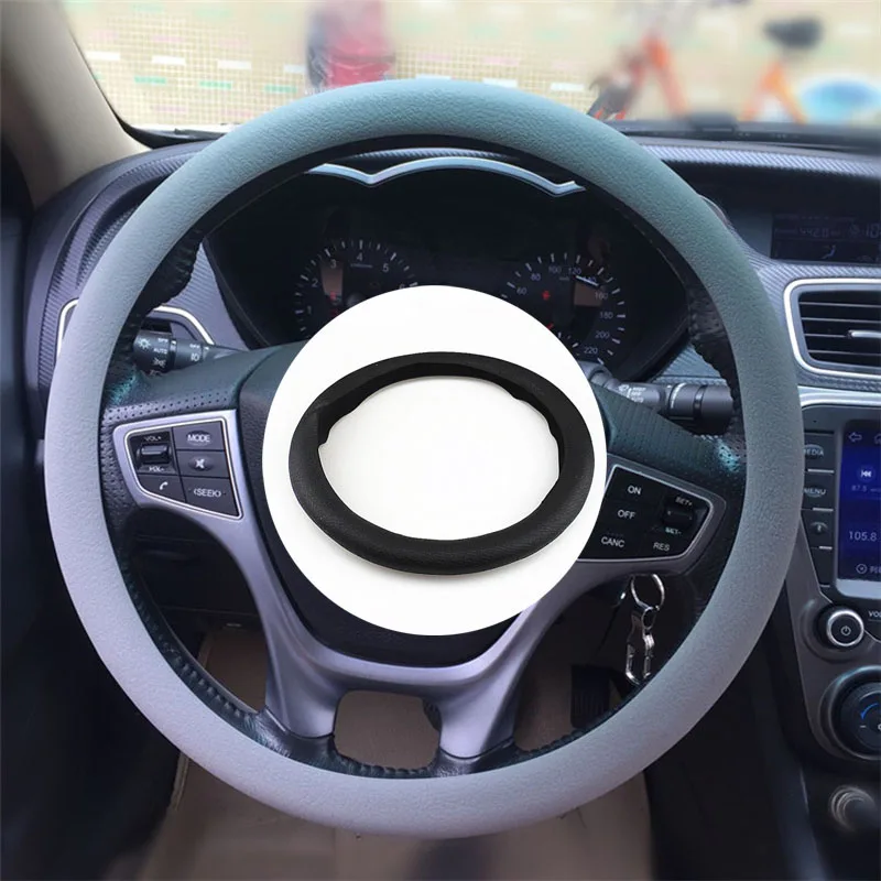 Автомобильный Универсальный силиконовый чехол на руль для Kia Rio K2 K3 K5 K4 Cerato Soul Forte
