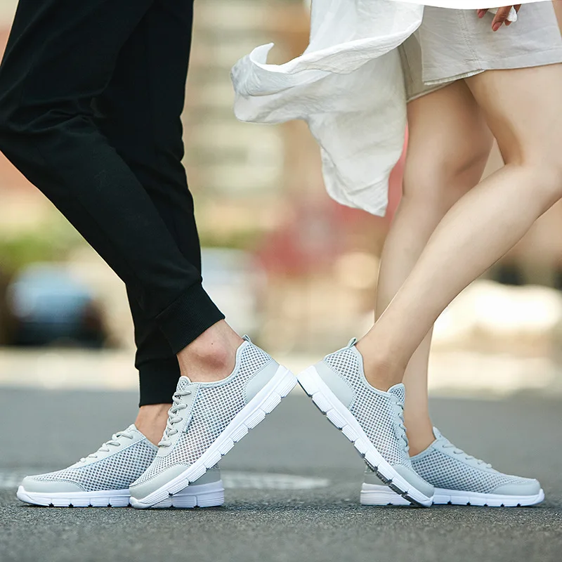 

FABRECANDY Plus large Size 35-46 Men Shoes light Fashion Breathable Men Casual Shoes men sneakers High Quality Flat Mesh Shoes