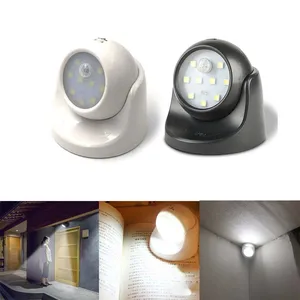 Светодиодный ночник с датчиком движения 360 градусов 9, 3 режима, настенный ночной Светильник для коридора, беспроводное включениевыключение