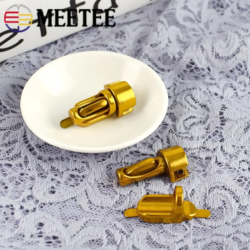 Meetee 5Pcs Retro Women Bag Lock Mortise Metal Twist Turn Snap Buckles Clasps Closure DIY Hardware Accessories | Дом и сад