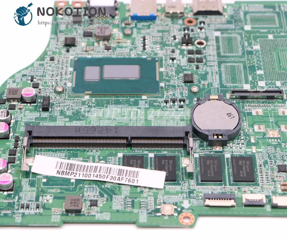 NOKOTION для acer aspire V5-573 V5-573G материнская плата для ноутбука NBMP211001 DAZRQMB18F0 I5-4210U процессор 4 Гб оперативной памяти
