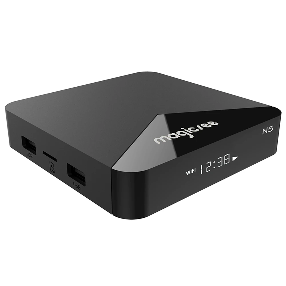 ТВ приставка MAGICSEE N5 Android TV OS Amlogic S905X 7.1.2 2 Гб RAM 16 ROM 4G 5G WiFi 100 Мбит/с BT4.1 поддержка 4K
