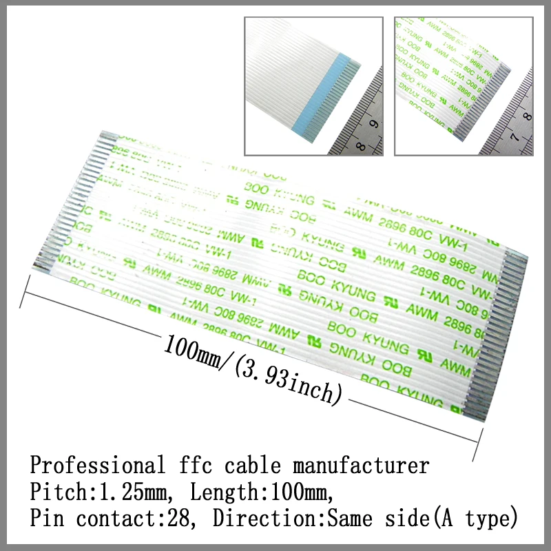 FFC кабели 1 25 мм passo 28 контактов AWM 2896 80C 60В VW 150 шт./лот|lot|lot lotlot pins |
