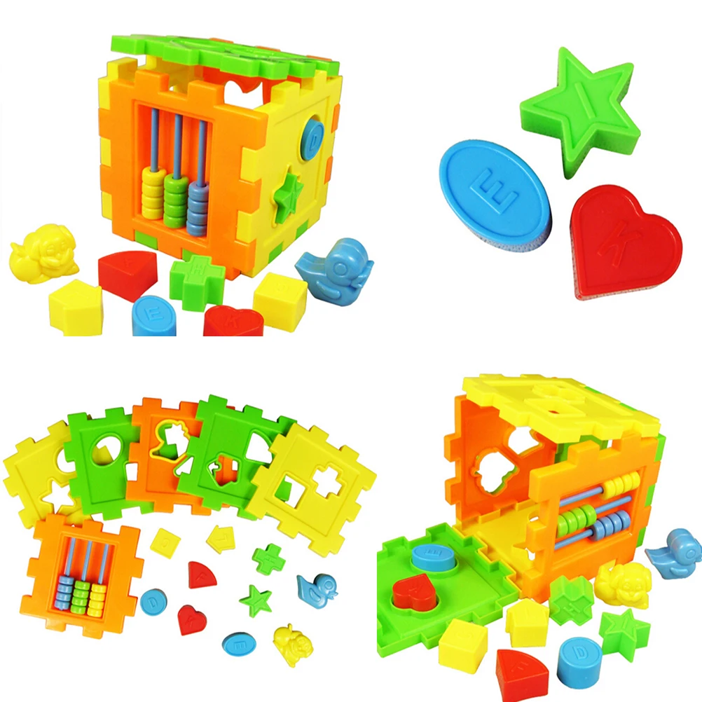 

1Set Educational Toys Colorful Baby Math Square Matching Blocks Children Sorting Box Early Childhood Learning Toy