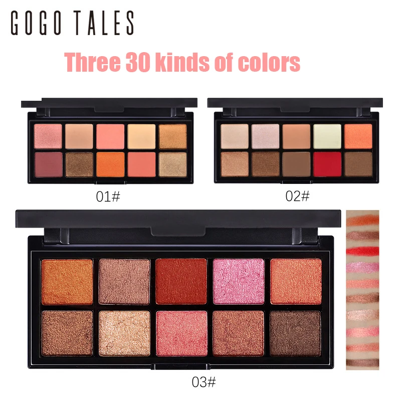 10 цветов блестящие тени для век пигменты водостойкие красные мерцающие палитра