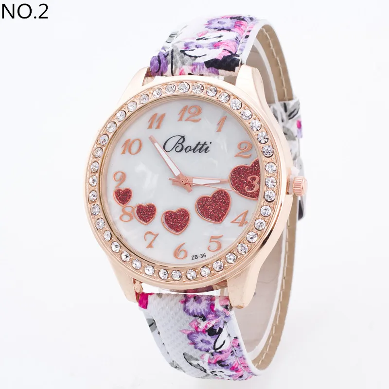 Лидер продаж Relogio Feminino Erkek коль Saati Reloj Mujer наручные часы Для женщин Цветочный принт