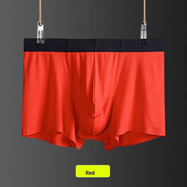 A Red Сексуальный для Гея мужские боксеры нижнее бельё Homme Для мужчин шорты-боксеры боксеры Для мужчин модал Cueca Masulina мужские трусы с u-образной выпуклостью спереди, Размеры L-XXXL - Цвет: A Red