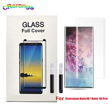 UV Glass For Samsung note20 ultra S20 Plus Full Cover S10 Plus Full Glue UV Liquid Screen Protector Mate 40 Pro P40 Pro P30 Pro