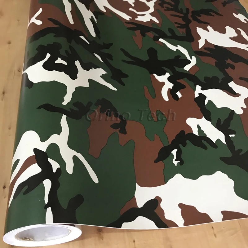 Цифровая зеленая камуфляжная виниловая пленка с изображением леса наклейка