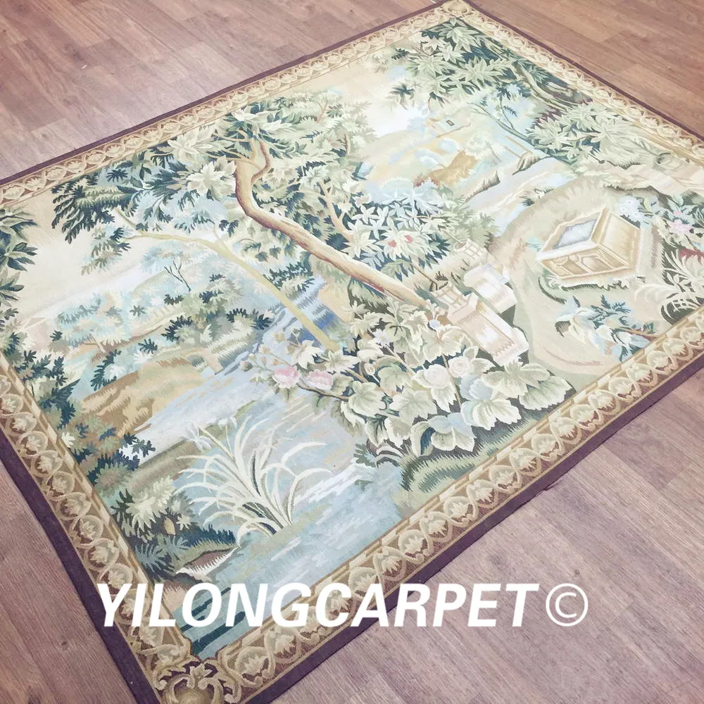 Yilong 5 3 &quotx 6 8&quot Настоящая Гобеленовая Картина гобелен настенный чистый шерстяной