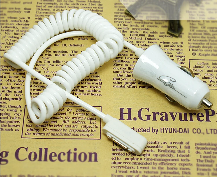 Автомобильное зарядное устройство с двумя магнитными USB разъемами 2 А шнур