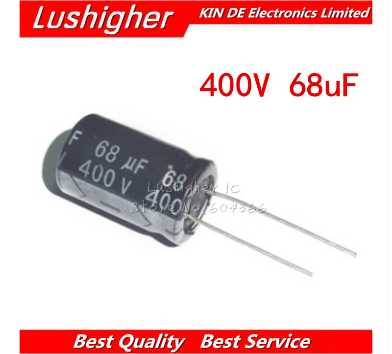 

5PCS 400V68UF 16*25mm 68UF 400V 16x25mm Aluminum Electrolytic Capacitor DIP