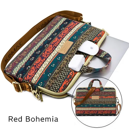 Red Bohemia Новинка, сумка-мессенджер бренда Kinmac, сумка, чехол для ноутбука 1", 14", 1", 15,6", для MacBook 13,", 15,6 дюймов, Прямая поставка - Цвет: Red Bohemia
