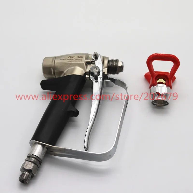 High Pressure Airless Paint Spray Gun + Nozzle Guard Sprayer Used At | Инструменты