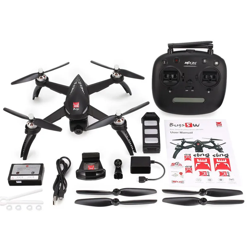 Новинка MJX Bugs 5 Вт GPS Радиоуправляемый Дрон со стандартной Wi Fi FPV камерой дроны