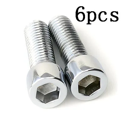 6pcs 2/4/6/8 шт. MTB велосипеда чайник стеллаж для выставки товаров винт, велосипедные бутылки для воды со клетка болты M5 из алюминиевого сплава с шестигранной головкой и крестообразным шлицем - Цвет: 6pcs