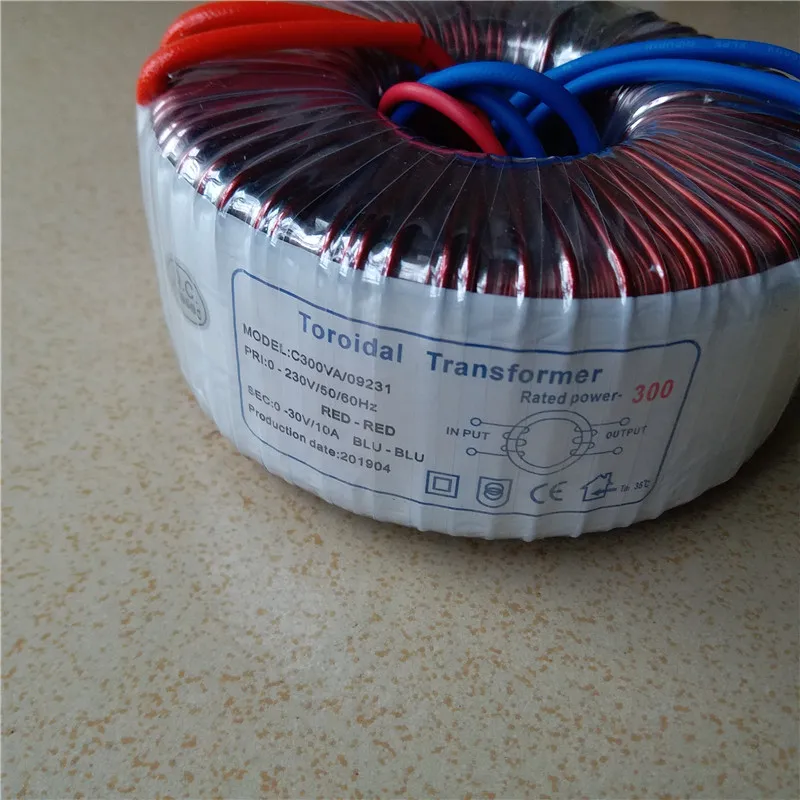 30V 10A 300VA Тороидальный Трансформатор 230V меди изготовленный на заказ изолирующий