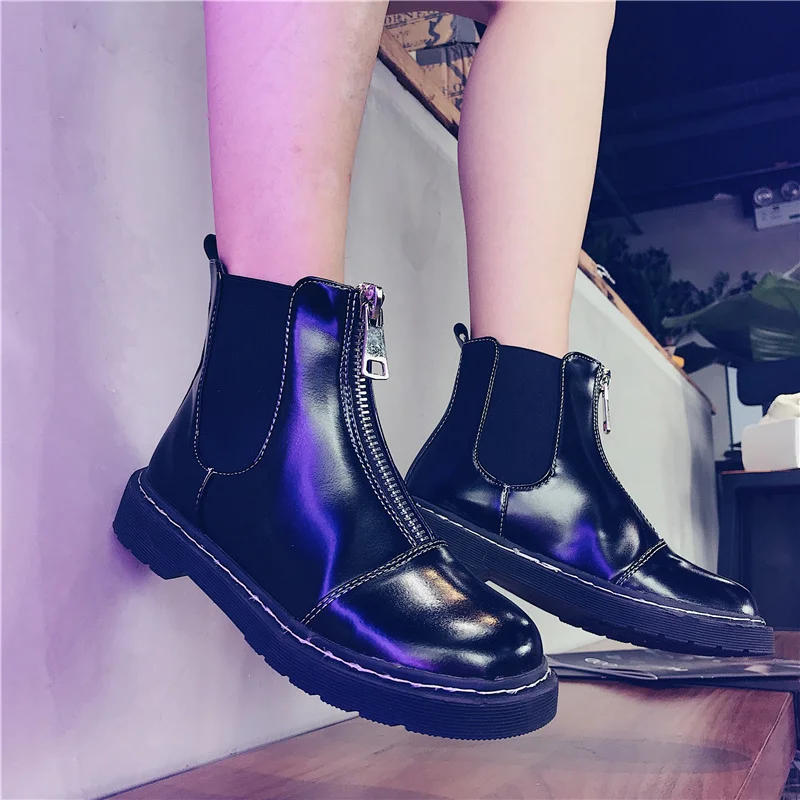 2018 Новая мода Стиль Женские ботинки Мартин женские ботильоны дышащие обувь с