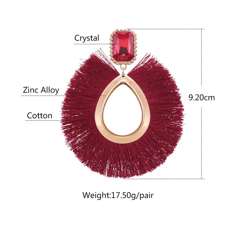 Sehuroan серьги с кисточками большие из цинкового сплава массивные для женщин