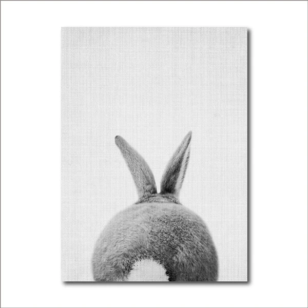 Живопись на холсте Live ustory Кролик черно-белый