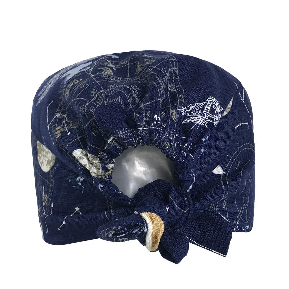 Beauty salon Surgical Cap Doctor Nurse pharmacist Medical Cap Printing Dome Scrub Hat Dental Clinic work hat nursing medical Cap