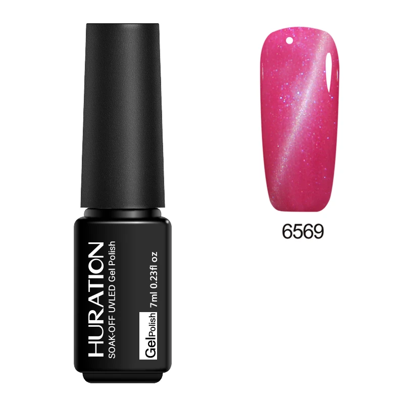 Huration 3D кошачий глаз голографический лак для ногтей Русалка УФ Магнитный Гелевый