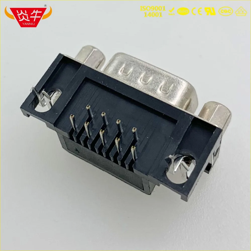 DR-9P RS232 с гнездом DR9Pin D-SUB Серия Мужской прямоугольный разъем PCB контактная часть