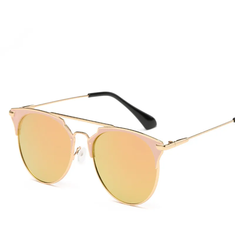 

LONSY Fashion Gold Metal Sunglasses Women Brands Designer Half Frame Female Sun glasses gafas de sol mujer
