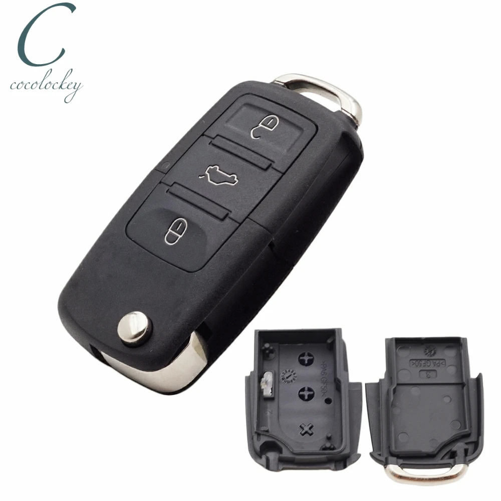 Cocolockey сменный раскладной ключ для vw golf 4 5 passat b5 b6 polo touran seat For skoda автомобильные